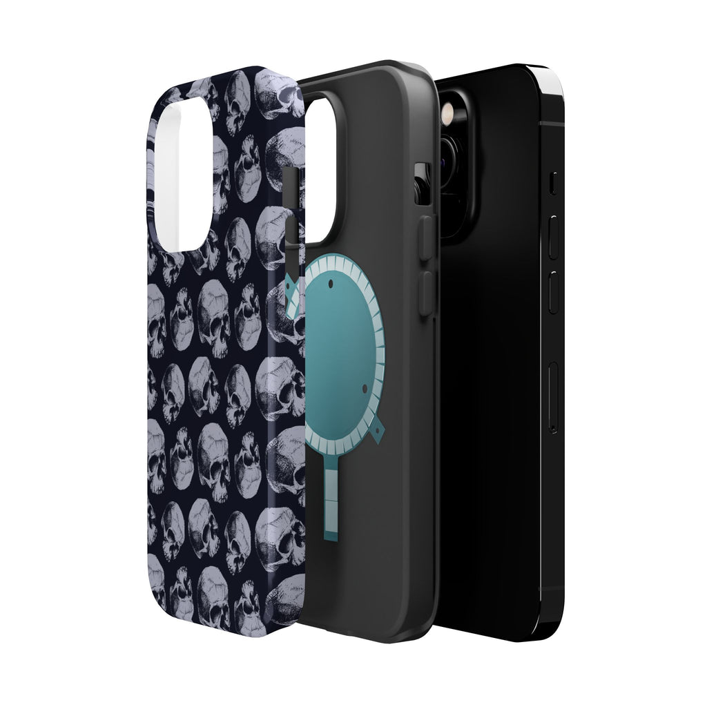 Skull Pattern Magnetic Phone Case — Impact-Resistant iPhone Cover