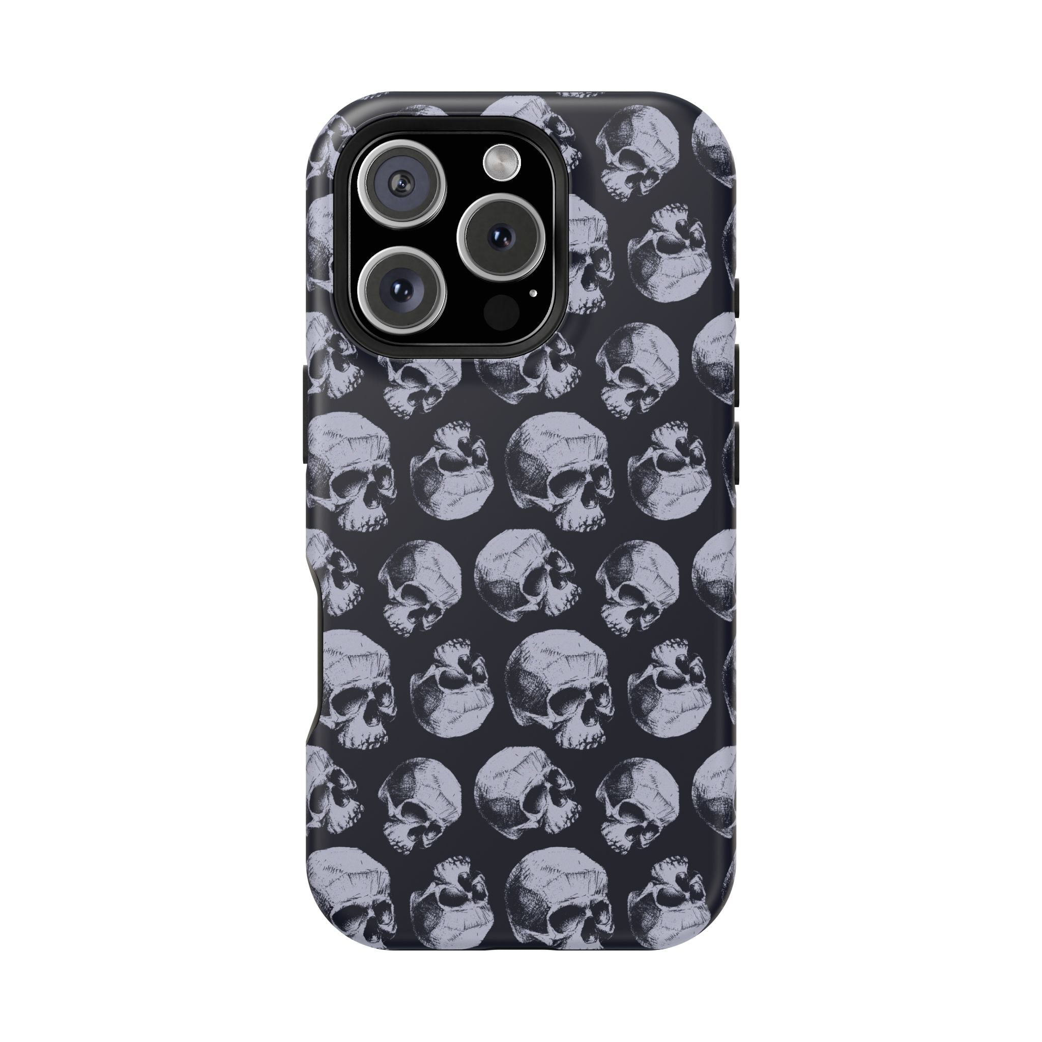Skull Pattern Magnetic Phone Case — Impact-Resistant iPhone Cover