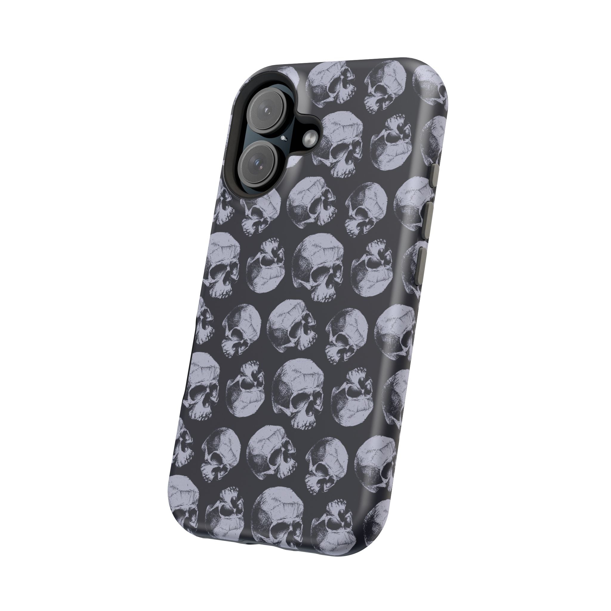 Skull Pattern Magnetic Phone Case — Impact-Resistant iPhone Cover
