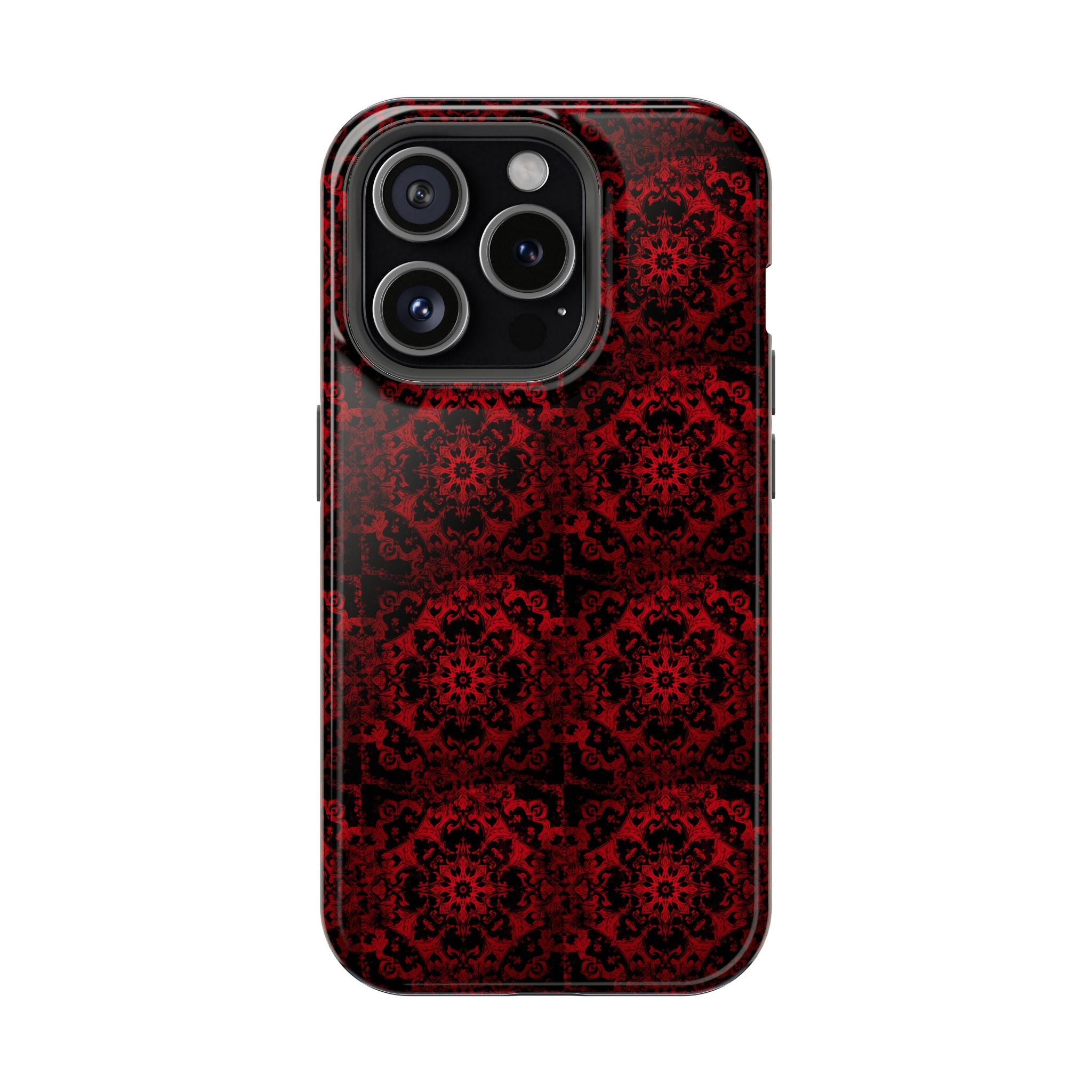 Gothic Red Mandala Magnetic Impact Resistant Phone Cover