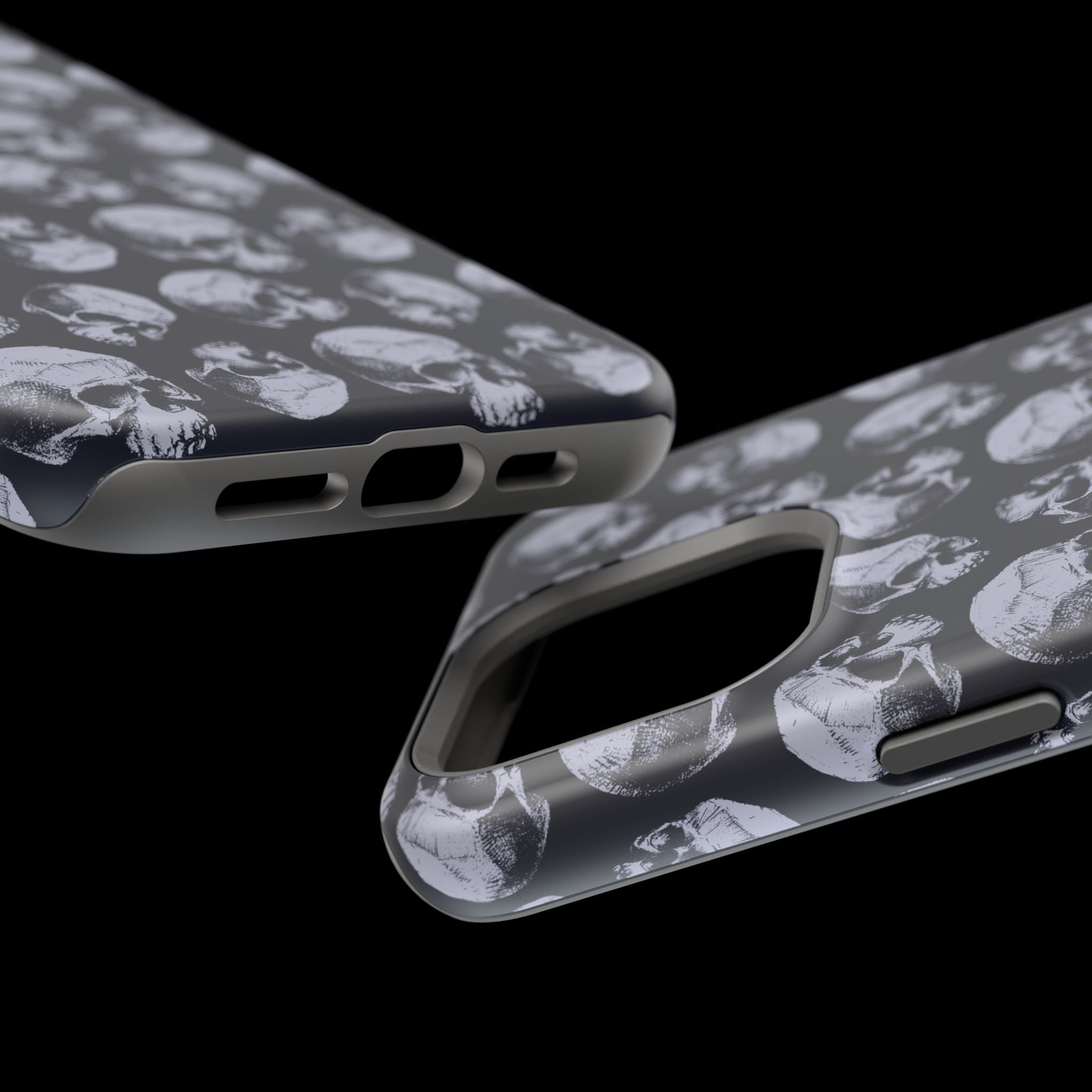 Skull Pattern Magnetic Phone Case — Impact-Resistant iPhone Cover