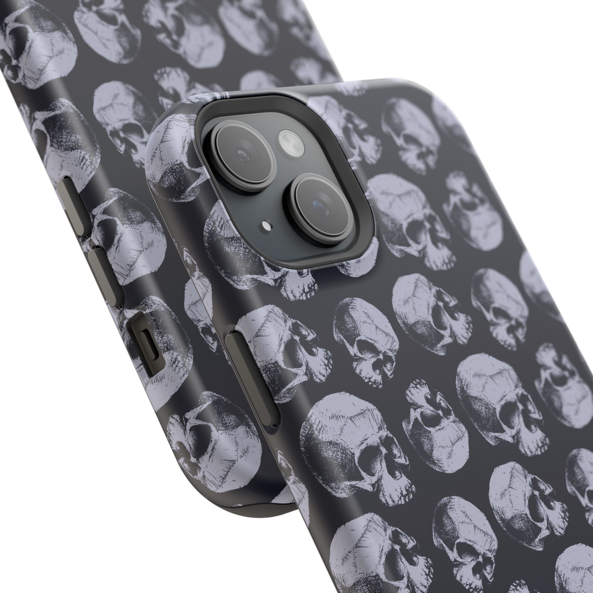Skull Pattern Magnetic Phone Case — Impact-Resistant iPhone Cover