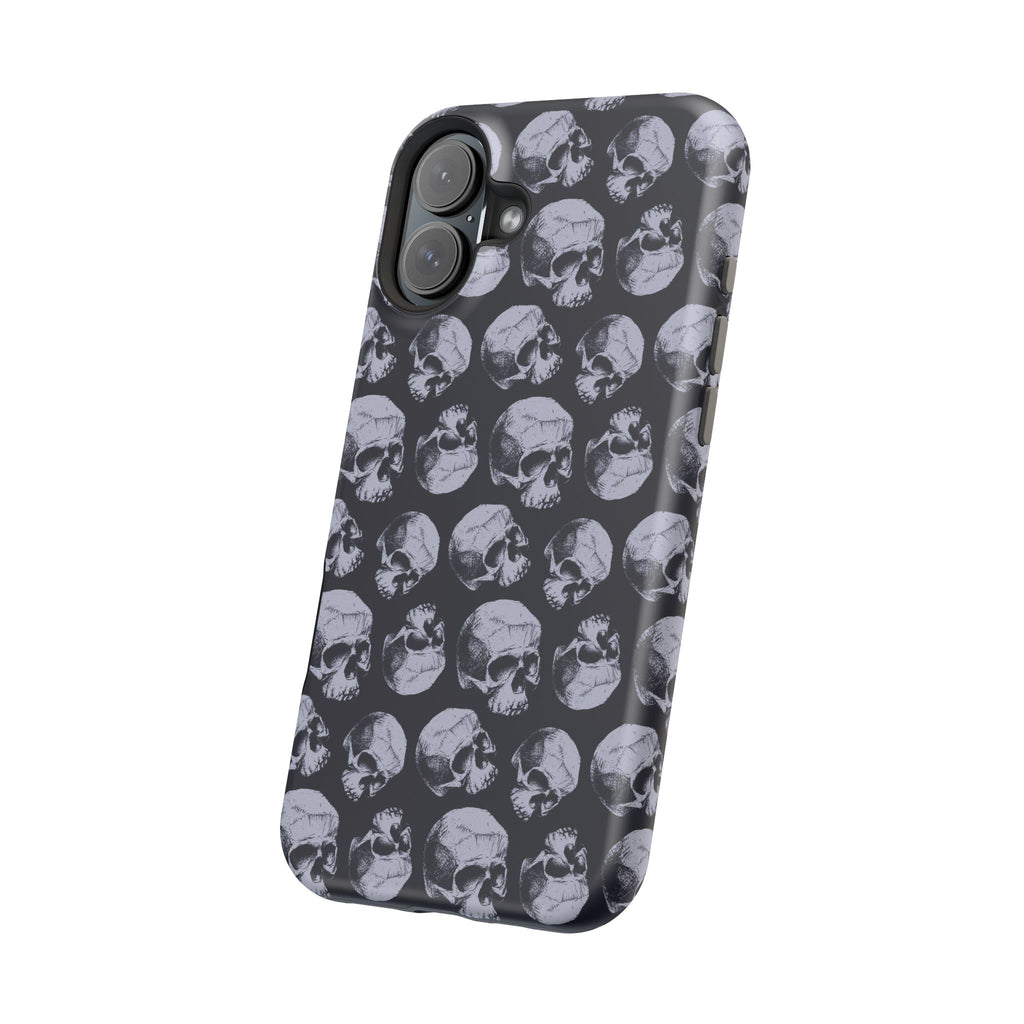 Skull Pattern Magnetic Phone Case — Impact-Resistant iPhone Cover