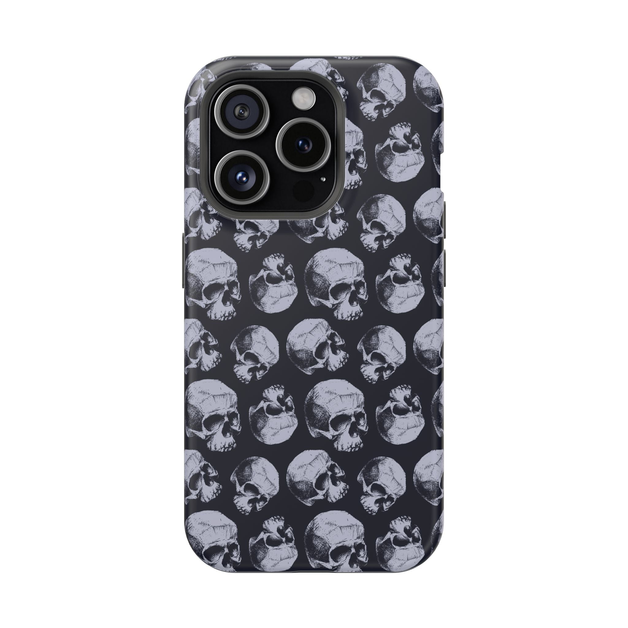 Skull Pattern Magnetic Phone Case — Impact-Resistant iPhone Cover