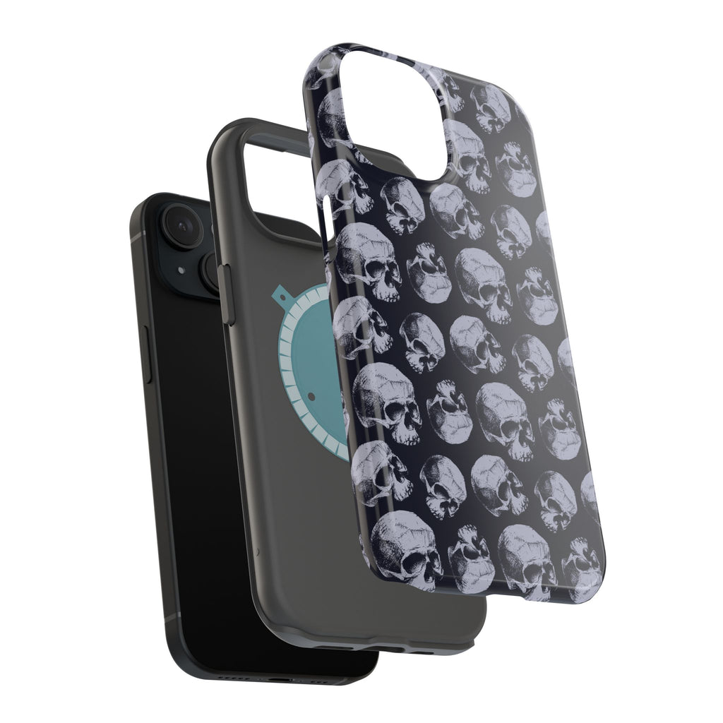Skull Pattern Magnetic Phone Case — Impact-Resistant iPhone Cover
