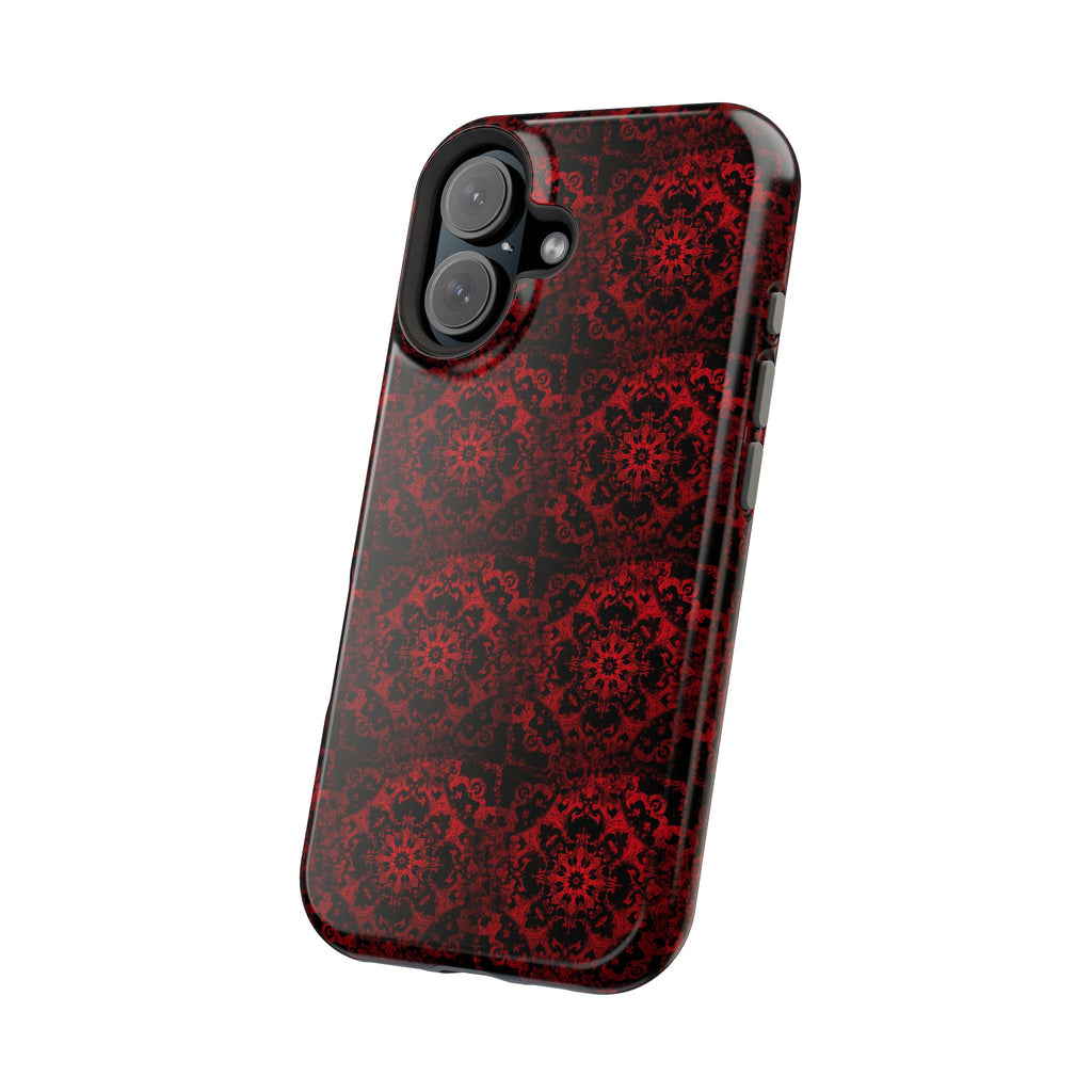 Gothic Red Mandala Magnetic Impact Resistant Phone Cover