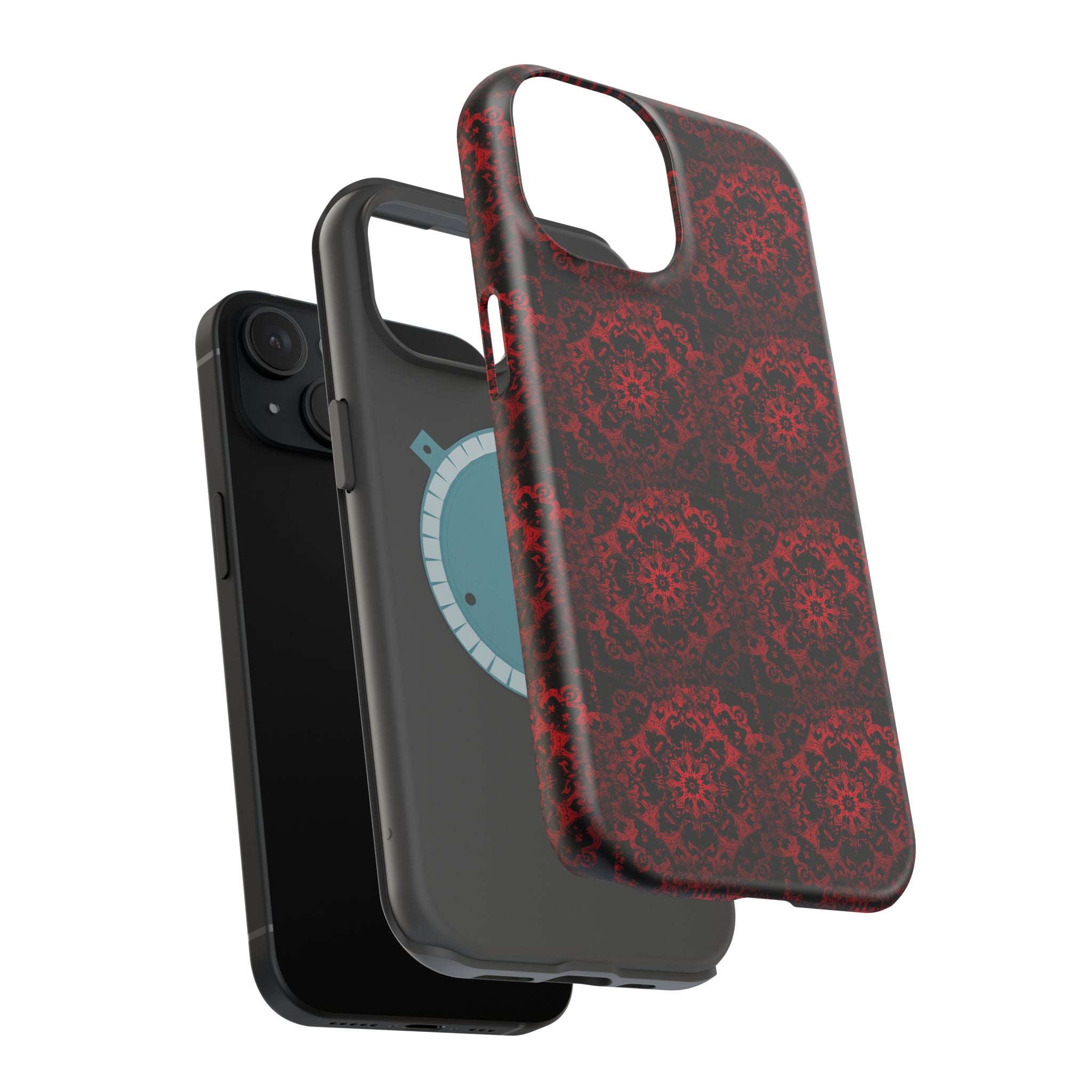 Gothic Red Mandala Magnetic Impact Resistant Phone Cover
