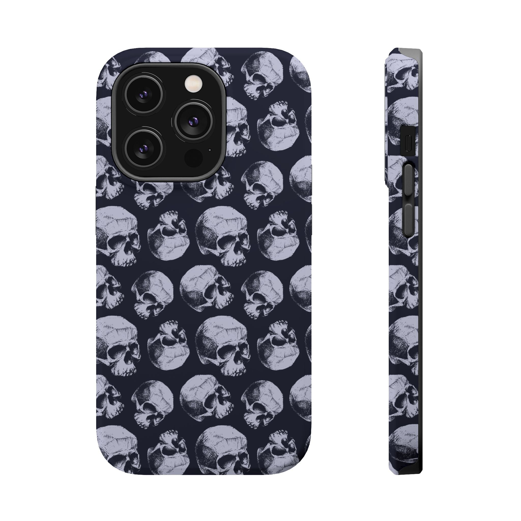 Skull Pattern Magnetic Phone Case — Impact-Resistant iPhone Cover