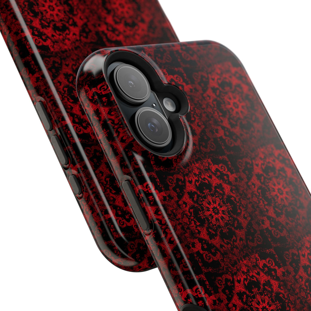 Gothic Red Mandala Magnetic Impact Resistant Phone Cover