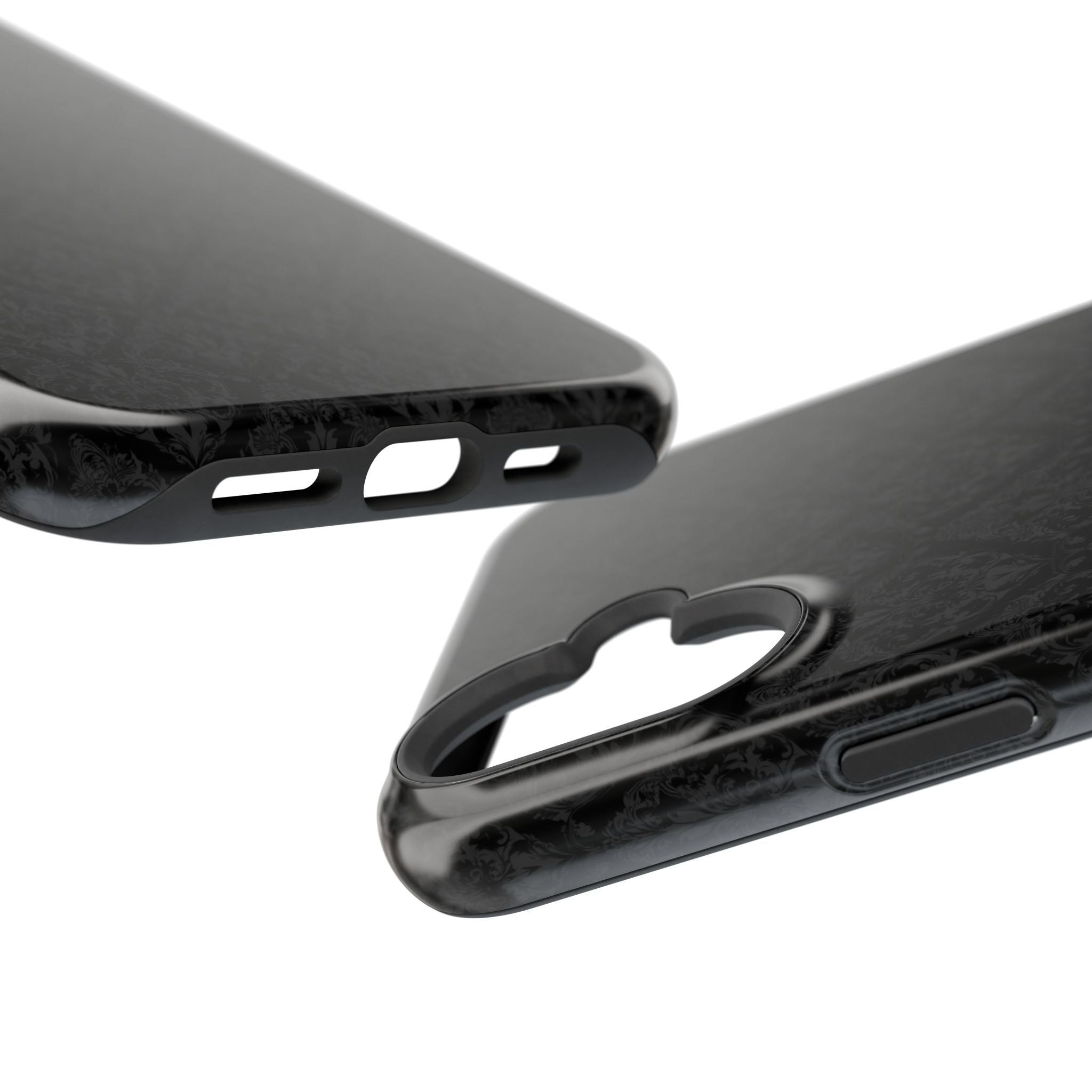 Black Damask Magnetic Impact-Resistant Phone Case