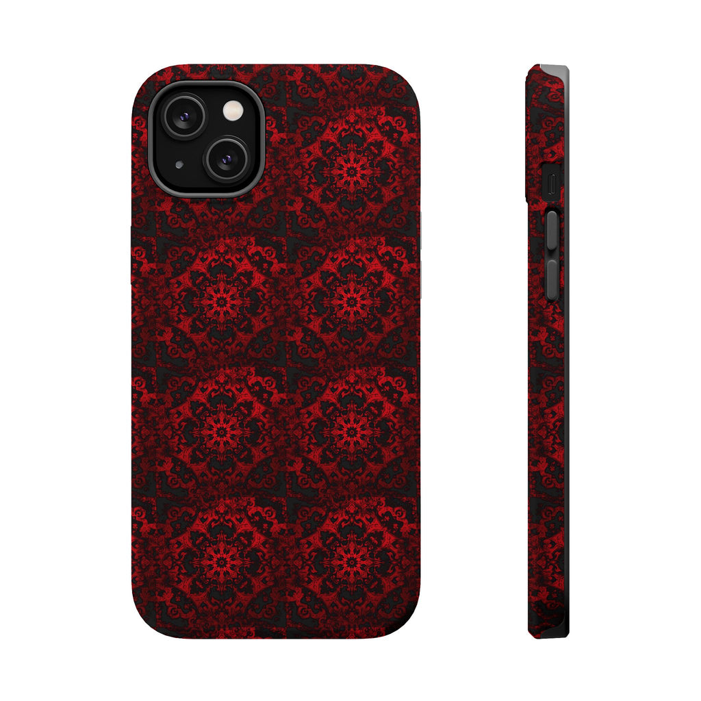 Gothic Red Mandala Magnetic Impact Resistant Phone Cover