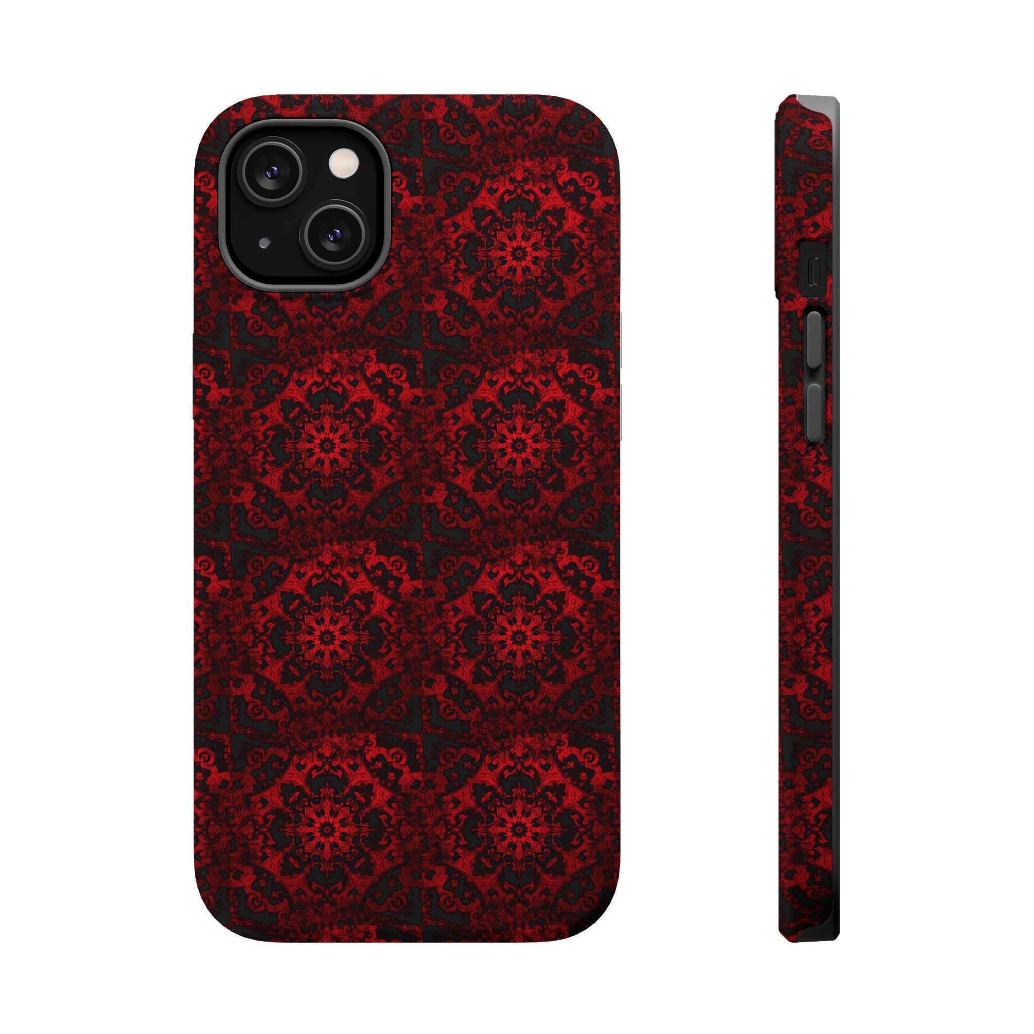 Gothic Red Mandala Magnetic Impact Resistant Phone Cover